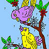 Sweet neighboring birds coloring oyunu